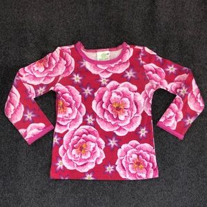 Baby Lulu Cabbage Rose Shirt Top Pink Girls 4T New